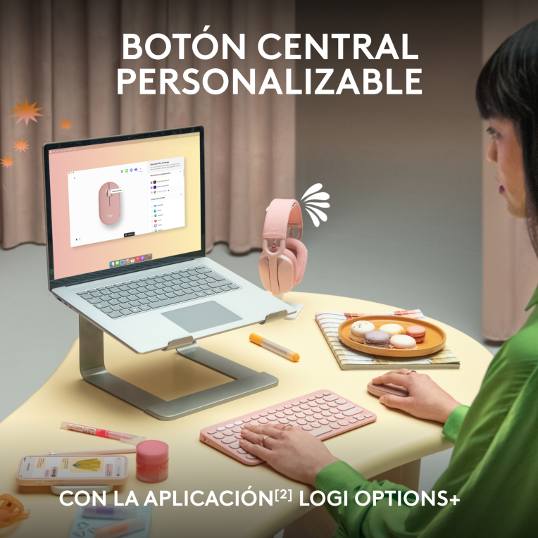 RATON LOGITECH PEBBLE MOUSE M350S GRAFITO BLUETOOTH PILAS - detalle