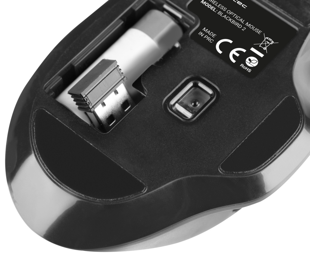 RATON NATEC BLACKBIRD 2 SILENT 1600DPI NEGRO RF INALAMBRICO PILAS - detalle