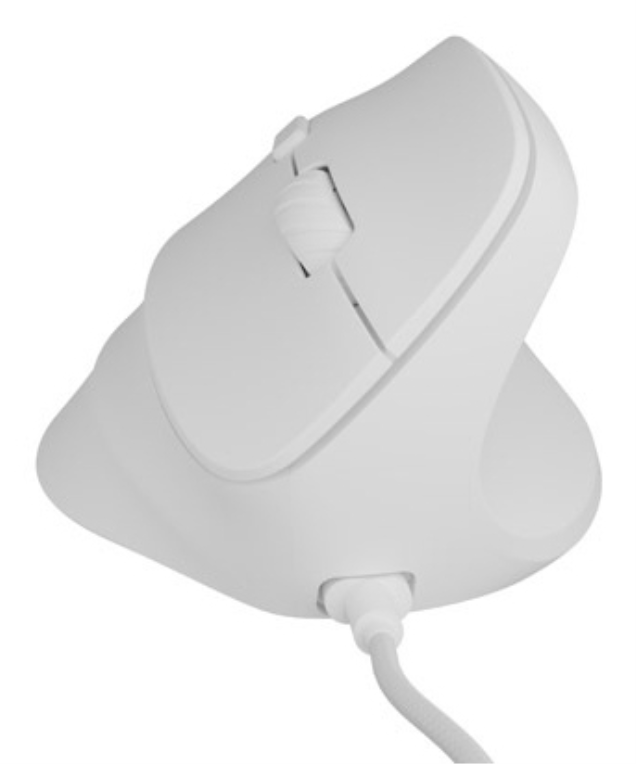 RATON NATEC CRAKE 2 PRO VERTICAL DIESTRO 12.800 DPI OPTICO BLANCO USB - detalle