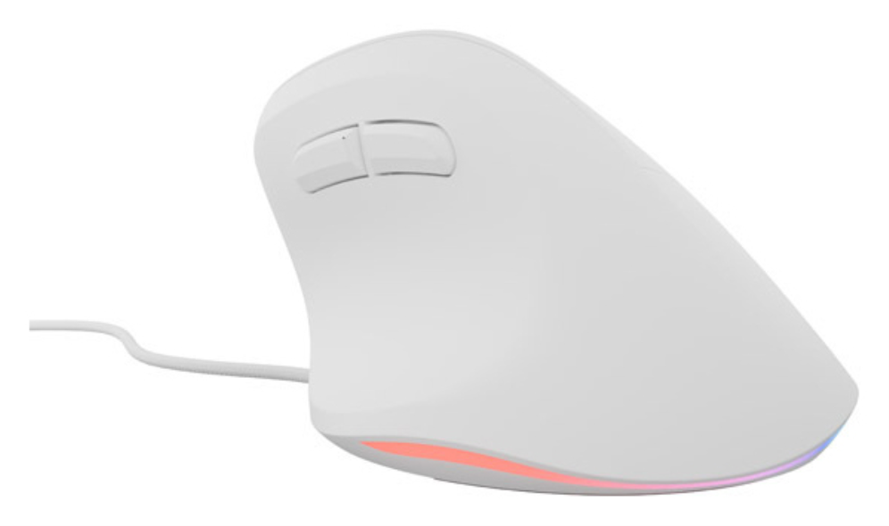 RATON NATEC CRAKE 2 PRO VERTICAL DIESTRO 12.800 DPI OPTICO BLANCO USB - detalle