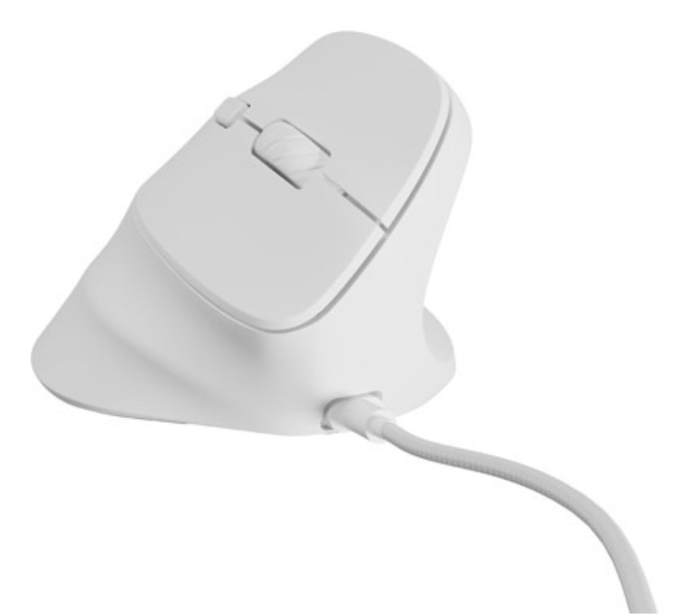 RATON NATEC CRAKE 2 PRO VERTICAL DIESTRO 12.800 DPI OPTICO BLANCO USB - detalle