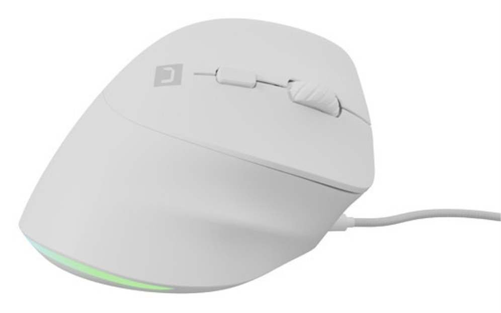 RATON NATEC CRAKE 2 PRO VERTICAL DIESTRO 12.800 DPI OPTICO BLANCO USB - detalle
