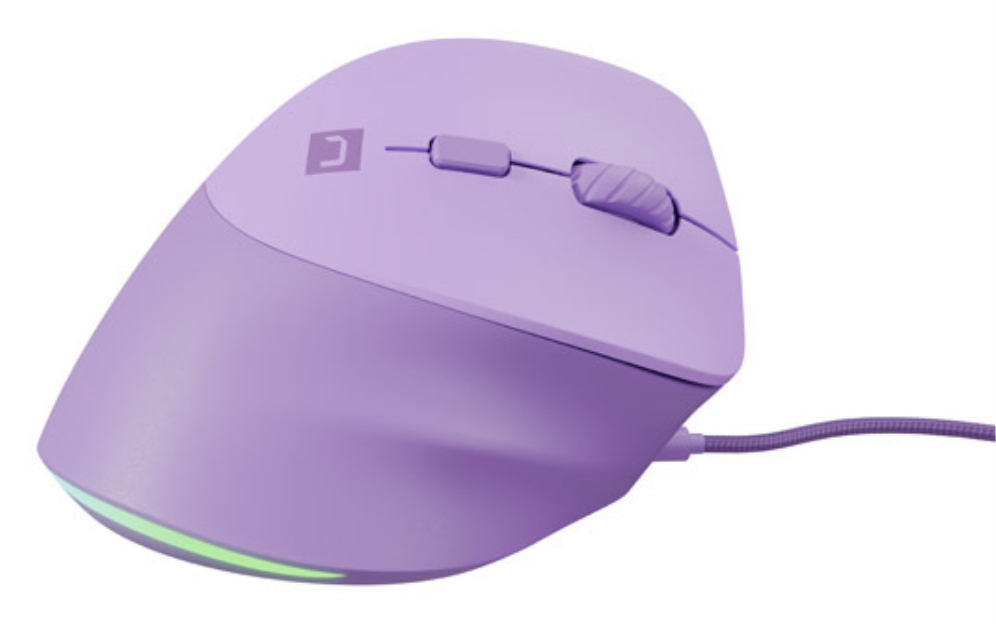 RATON NATEC CRAKE 2 PRO VERTICAL DIESTRO 12.800 DPI OPTICO LAVANDA USB - detalle
