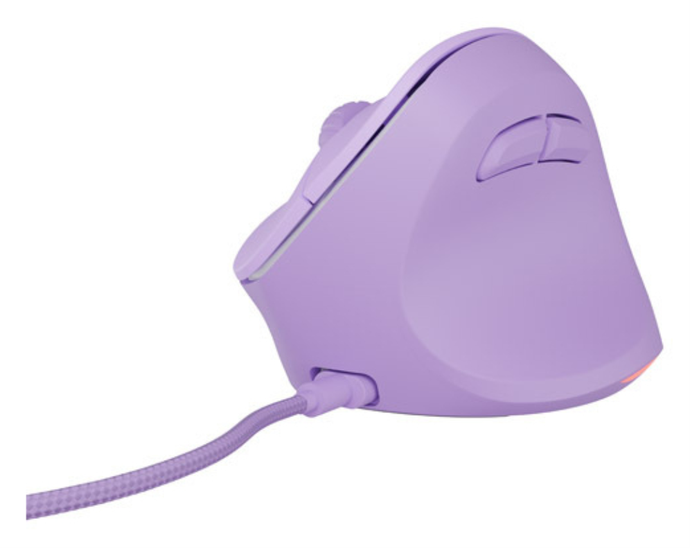 RATON NATEC CRAKE 2 PRO VERTICAL DIESTRO 12.800 DPI OPTICO LAVANDA USB - detalle