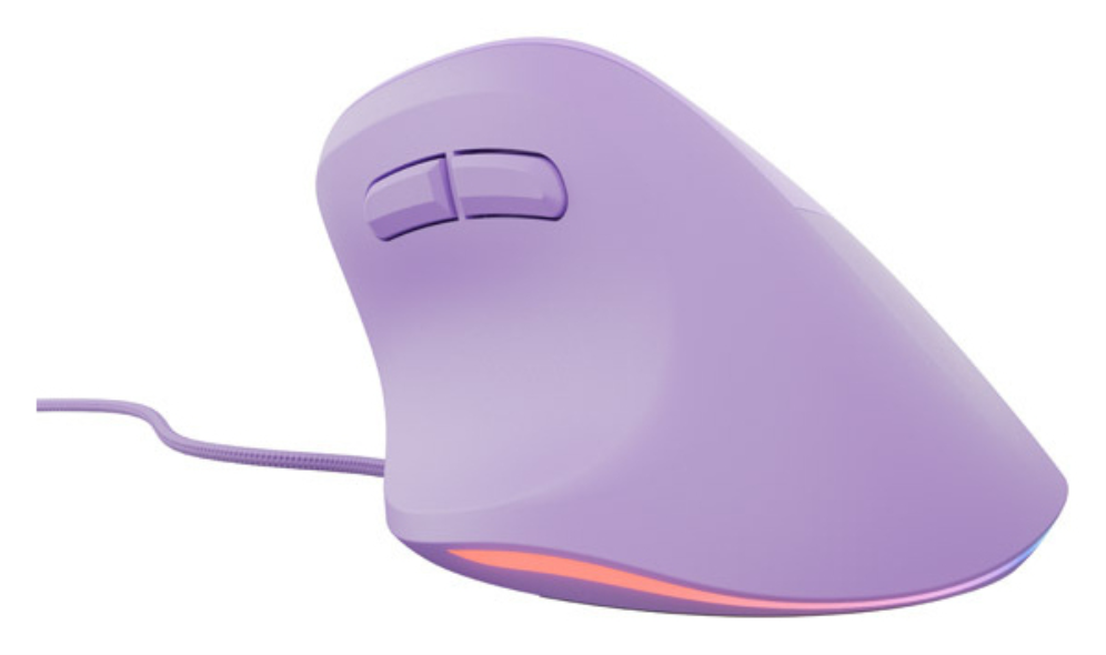 RATON NATEC CRAKE 2 PRO VERTICAL DIESTRO 12.800 DPI OPTICO LAVANDA USB - detalle