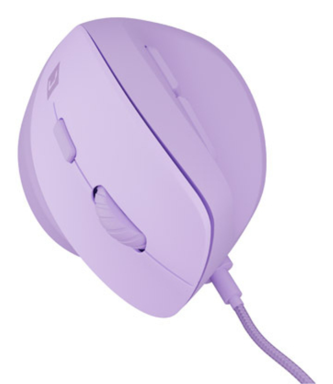 RATON NATEC CRAKE 2 PRO VERTICAL DIESTRO 12.800 DPI OPTICO LAVANDA USB - detalle