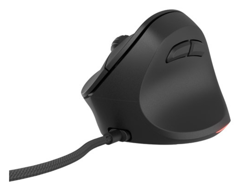RATON NATEC CRAKE 2 PRO VERTICAL DIESTRO 12.800 DPI OPTICO NEGRO USB - detalle