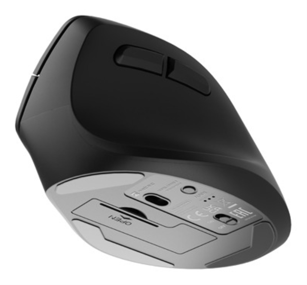RATON NATEC CRAKE 2 VERTICAL DIESTRO DUAL 2400 DPI NEGRO BLUETOOTH PILAS - detalle