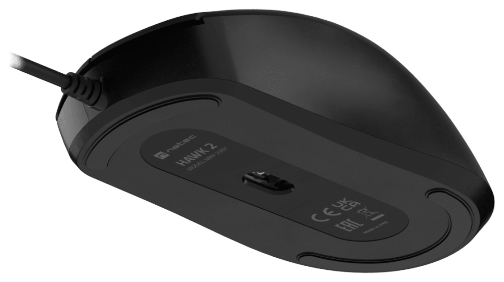 RATON NATEC HAWK 2 2400DPI LASER NEGRO USB - detalle
