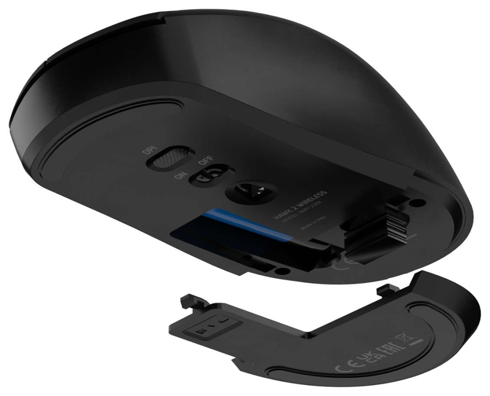 RATON NATEC HAWK 2 3200DPI LASER NEGRO INALAMBRICO 2.4GHZ - detalle