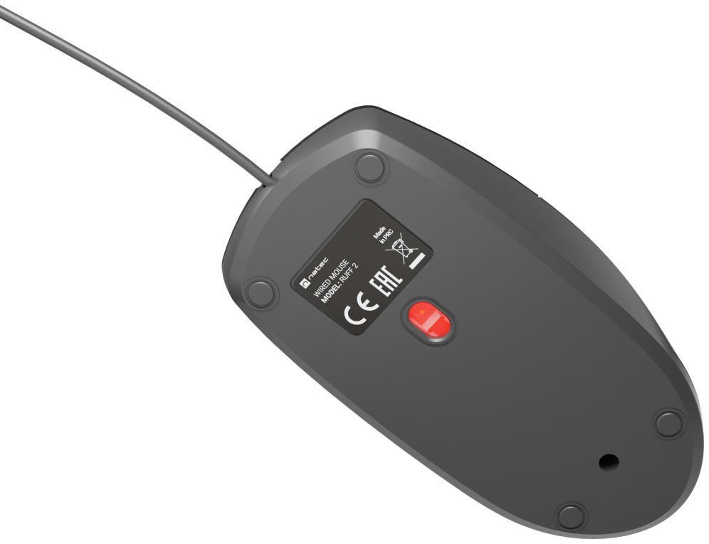 RATON NATEC RUFF 2 1000DPI OPTICO NEGRO USB - detalle