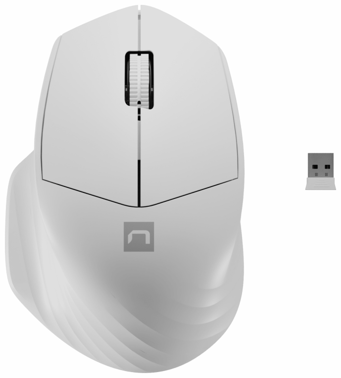 RATON NATEC SISKIN 2 1600 DPI BLANCO BLUETOOTH PILAS
