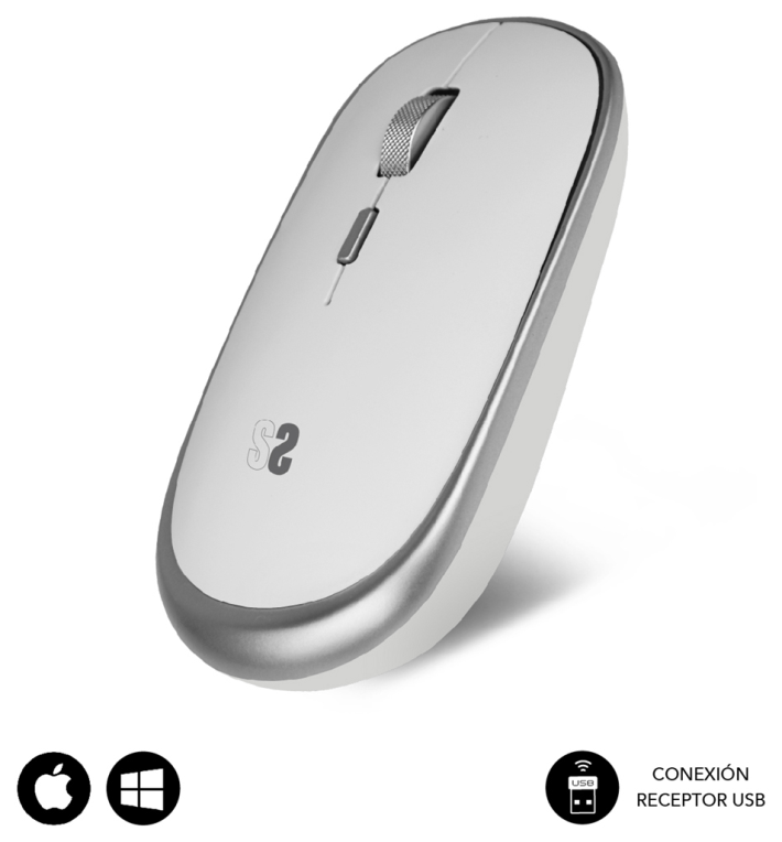 RATON SUBBLIM MINI SILVER RF INALAMBRICO PILAS