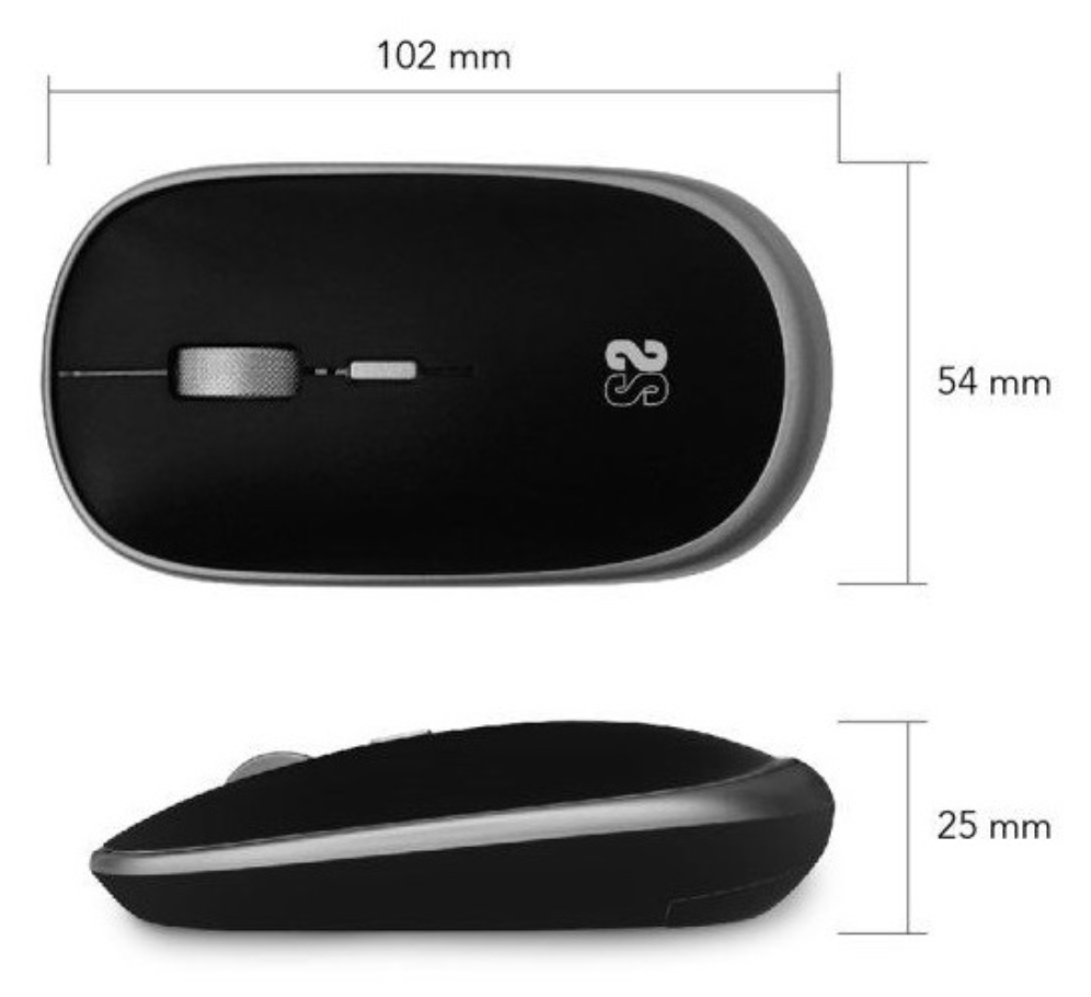 RATON SUBBLIM WIRELESS MINI MOUSE SPACE GREY - detalle