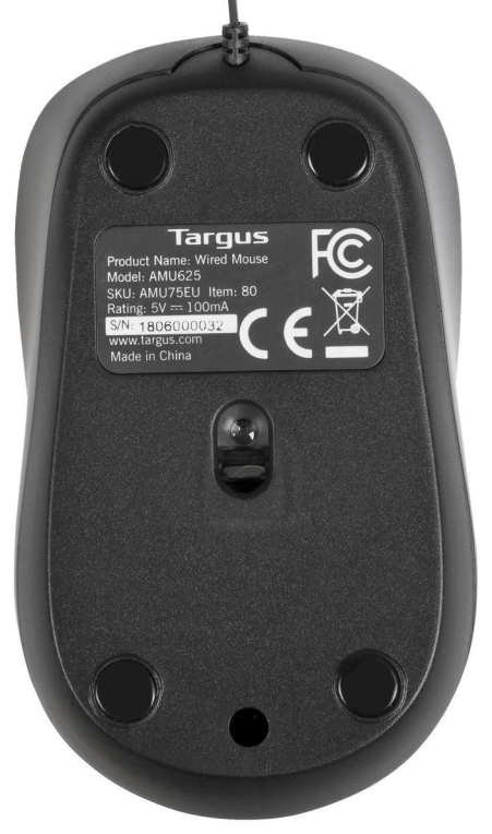 RATON TARGUS BLUE TRACE COMPACTO NEGRO USB - detalle