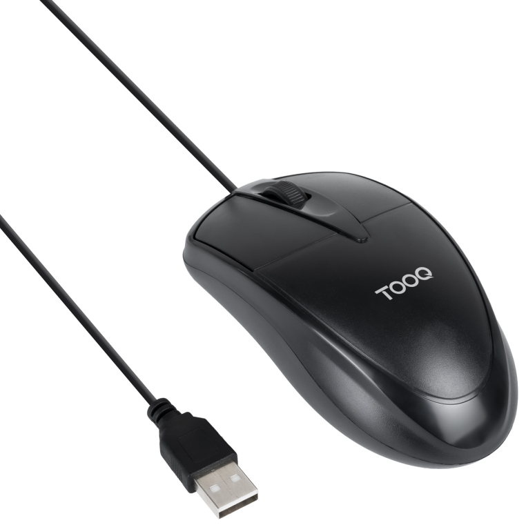 TooQ Ratón óptico con cable USB. 1000 DPI