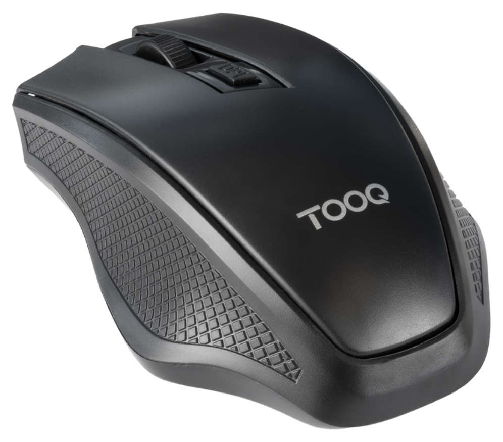 TooQ Ratón inalámbrico. 1600 DPI. 4 botones. Negro