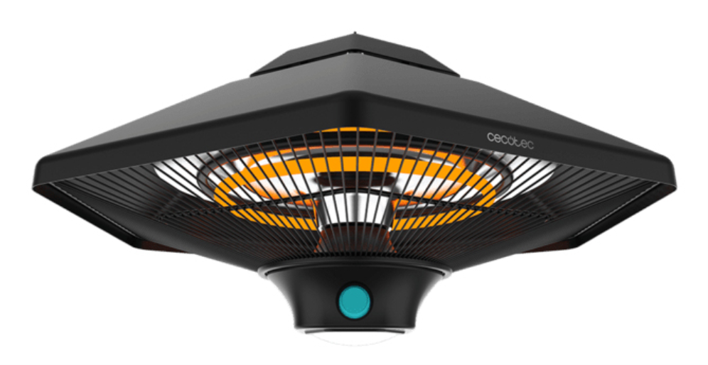 Cecotec ReadyWarm 2000 Power Ceiling Exterior Negro 2000 W Calefactor eléctrico halógeno