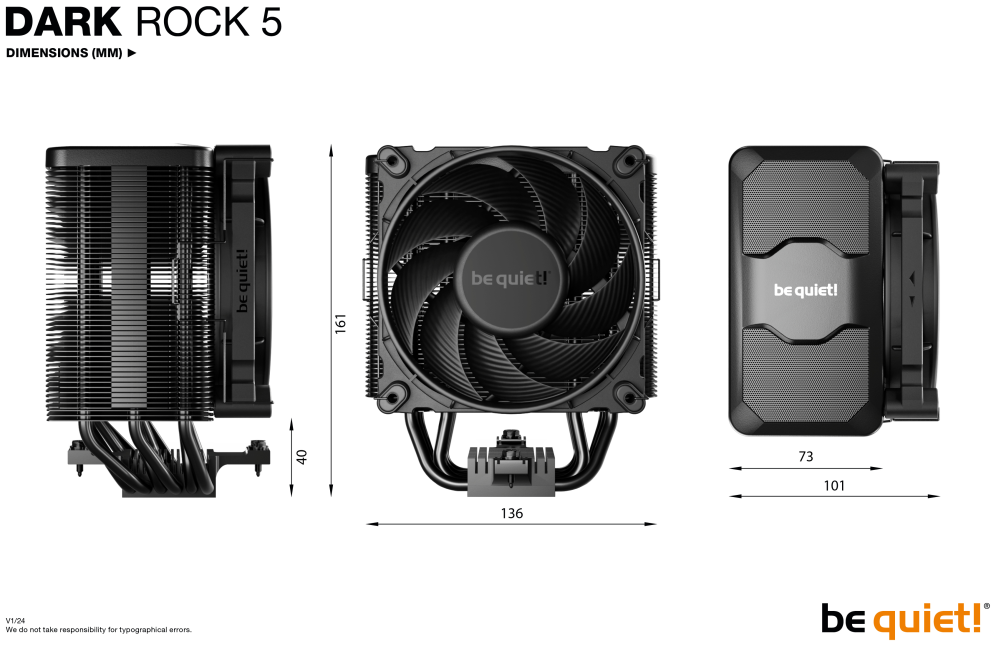 REFRIGERACION CPU BEQUIET DARK ROCK 5 - detalle