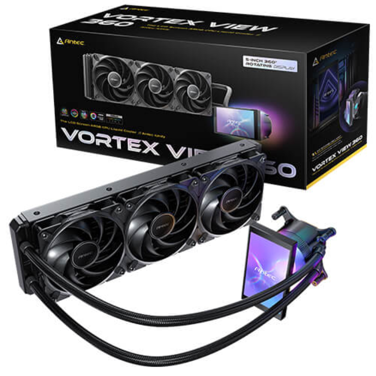 REFRIGERACION LIQUIDA ANTEC VORTEX VIEW 360 ARGB LCD - detalle