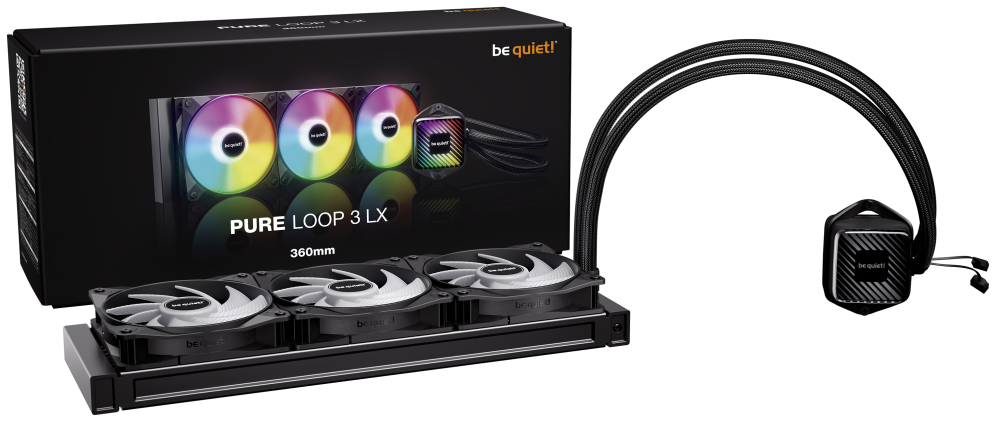 REFRIGERACION LIQUIDA BE QUIET PURE LOOP 3 LX ARGB 360MM - detalle