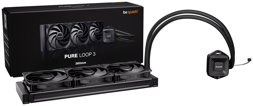 REFRIGERACION LIQUIDA BEQUIET PURE LOOP 3 360 MM NEGRA - detalle
