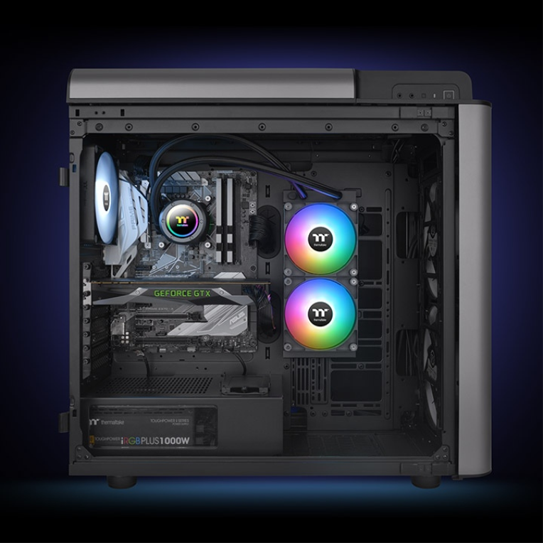 REFRIGERACION LIQUIDA CPU THERMALTAKE TH240 V2 2X120MM ARGB NEGRO - detalle