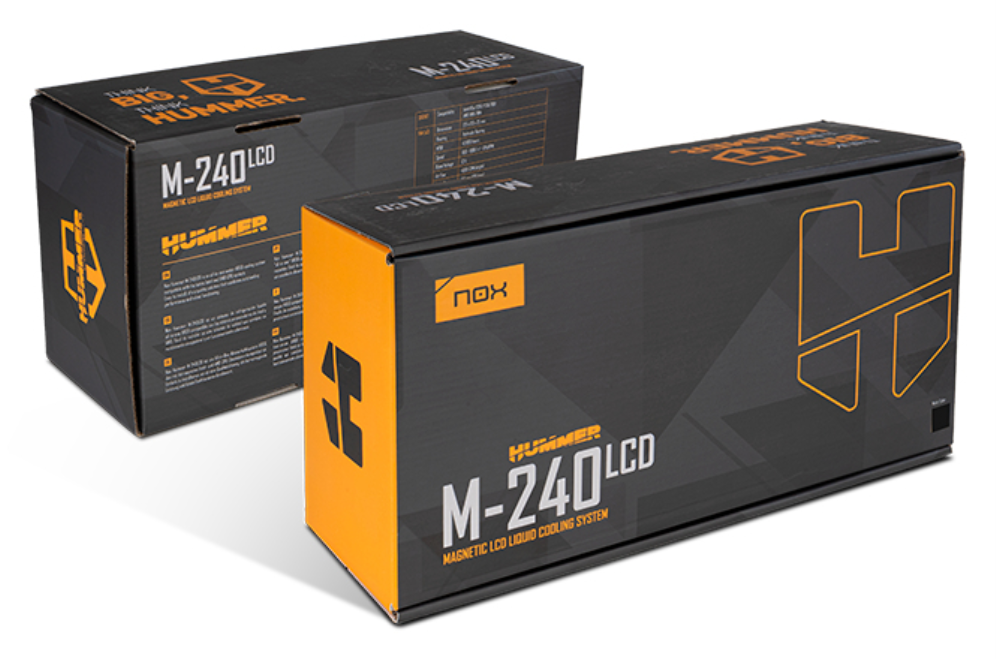 REFRIGERACION LIQUIDA NOX HUMMER M-240 240MM LCD MAGNETICO ARGB NEGRO - detalle