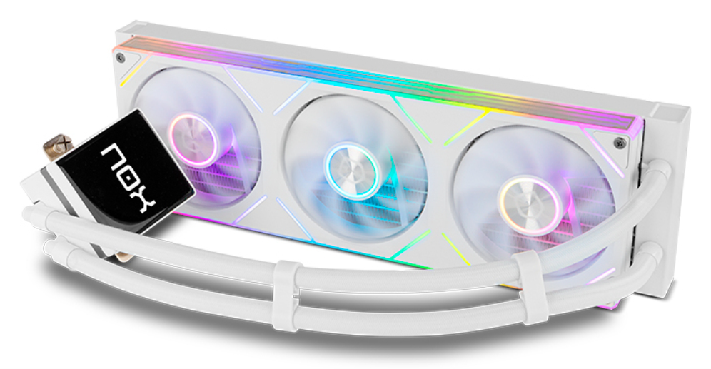 REFRIGERACION LIQUIDA NOX M-360 LCD 3XVENT 120MM PWM ARGB BLANCO - detalle