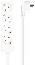 REGLETA AISENS BASE 4 TOMAS SIN INTERRUPTOR CABLE 3x1.5MM2 1.4M BLANCO