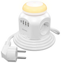 REGLETA ENCHUFES AISENS 4 TOMAS + 1XUSB-C 3XUSB-A LUZ NOCTURNA 1.8M BLANCO