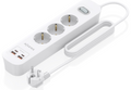REGLETA ENCHUFES AISENS MULTIFUNCION 3 TOMAS+2xUSB-C 2xUSB-A 1.4M BLANCO