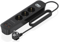 REGLETA ENCHUFES AISENS MULTIFUNCION 3 TOMAS+2xUSB-C 2xUSB-A 1.4M NEGRO