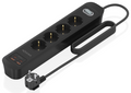 REGLETA ENCHUFES AISENS MULTIFUNCION 4 TOMAS+2xUSB-C 2xUSB-A 1.4M NEGRO
