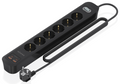REGLETA ENCHUFES AISENS MULTIFUNCION 6 TOMAS+2xUSB-C 2xUSB-A 1.4M NEGRO