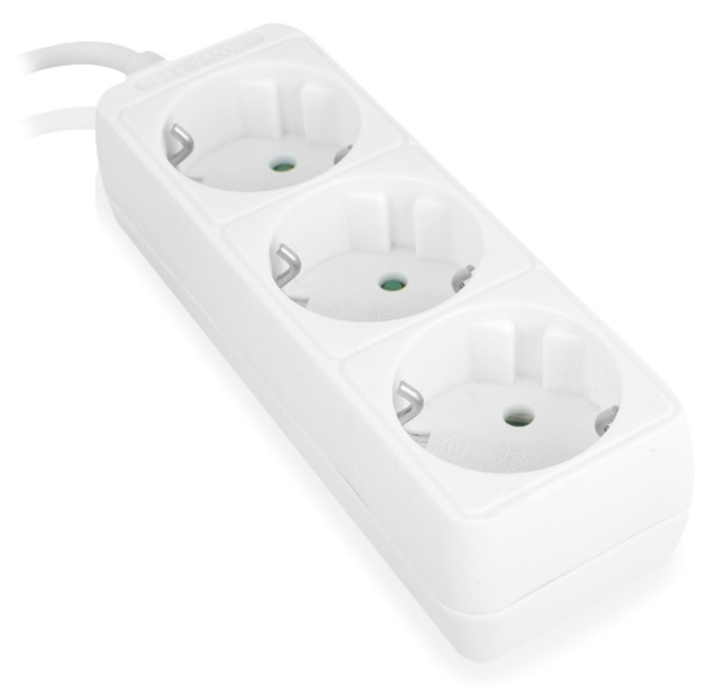 REGLETA EWENT 3 TOMAS SHUKO 16A ENCHUFE BLANCO - detalle