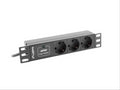 Lanberg PDU-03F-0200-BK unidad de distribución de energía (PDU) 3 salidas AC 1U Negro