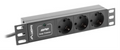 REGLETA LANBERG 1U 16A 3X SCHUKO RACK 10" 2M NEGRO