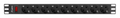 REGLETA LANBERG 1U 16A 9X SCHUKO RACK 19" 3M NEGRO