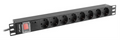 REGLETA LANBERG 1U 16A SCHUKO 19 8X NEGRO 2M