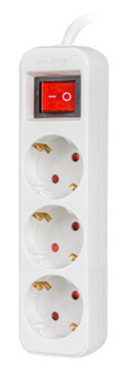 REGLETA LANBERG 3 TOMAS SCHUKO CON PROTECION BLANCA 1.5M - detalle