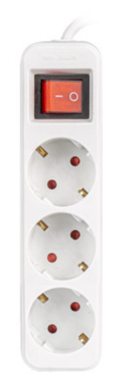 REGLETA LANBERG 3 TOMAS SCHUKO CON PROTECION BLANCA 1.5M - detalle