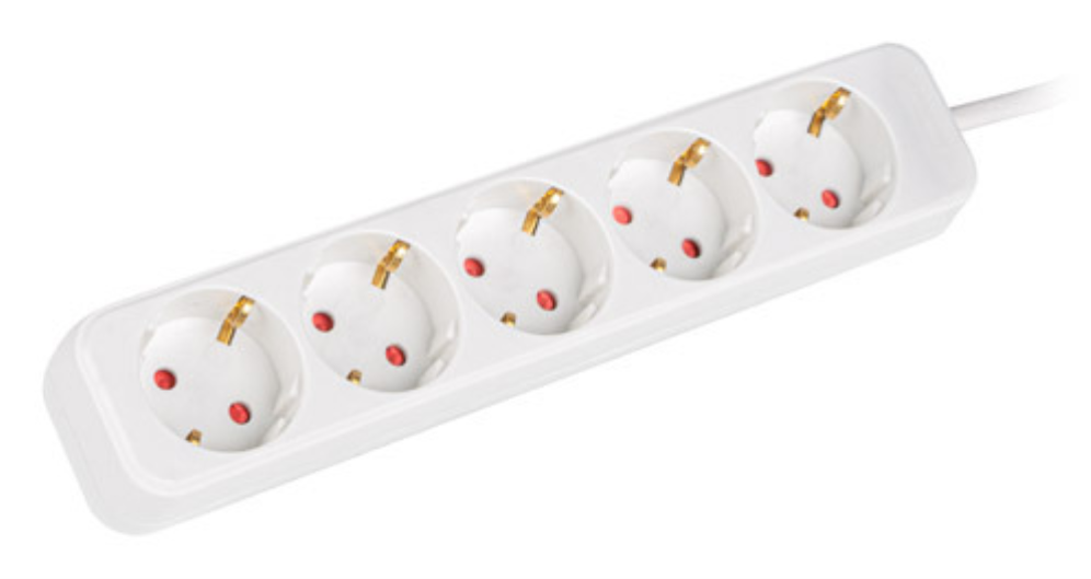 REGLETA LANBERG 5 TOMAS SCHUKO BLANCA 1.5M - detalle