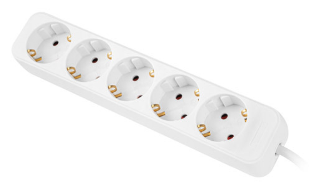 REGLETA LANBERG 5 TOMAS SCHUKO BLANCA 1.5M - detalle