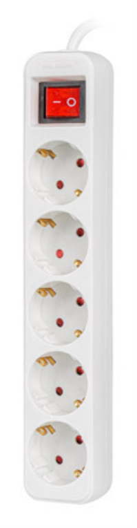 REGLETA LANBERG 5 TOMAS SCHUKO CON PROTECION BLANCA 3M - detalle