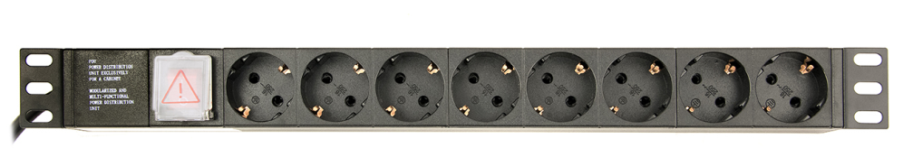 REGLETA PDU GEMBIRD 8 SCHUKO 1U 10A ENCHU C14 CABLE DE 3 M