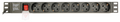REGLETA RACK GEMBIRD 1U 16A 8 TOMAS NEGRO 3 M CON INTERRUPTOR