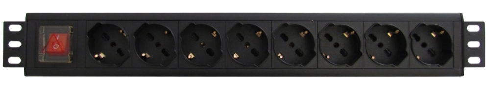 WP WPN-PDU-G01-08 unidad de distribución de energía (PDU) 8 salidas AC 1.5U Negro