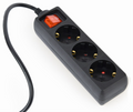 REGLETA SAI GEMBIRD 3 SCHUKO INTER CON FUSIBLE 10 A ENC C14 CABLE 0 6 M NEGRO