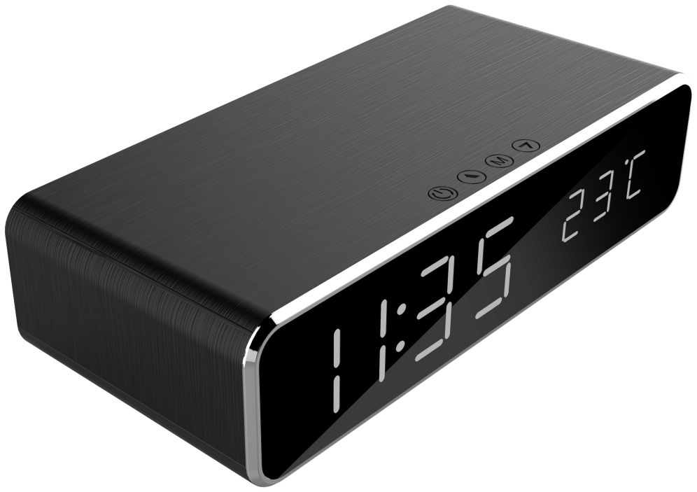 RELOJ DESPERTADOR GEMBIRD CON FUNCION DE CARGA INALMBRICA - detalle